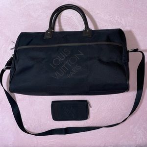 Authentic Louis Vuitton Damier Geant black travel bag preowned